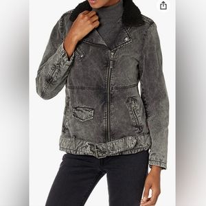 Levi's Acid Wash Faux Fur Lined Jean Jacket